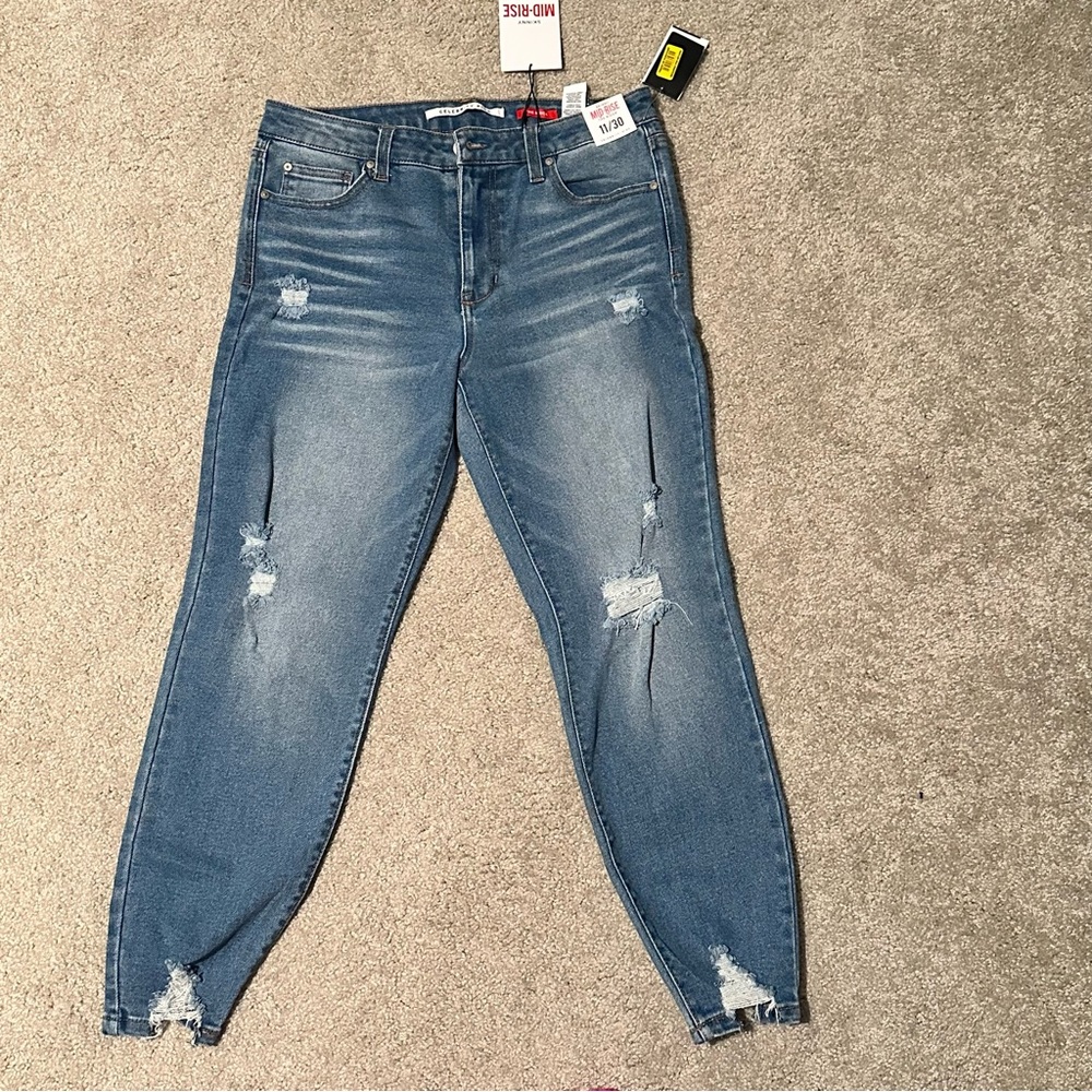 Celebrity Pink The Rider Skinny Ankle Mid-Rise Jeans